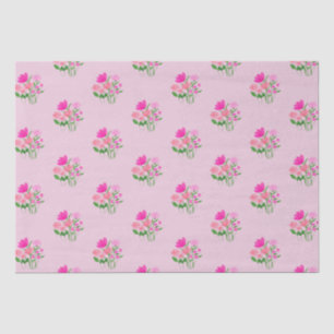 Papel De Seda Gêmeos no Bloom Joyful Rosa