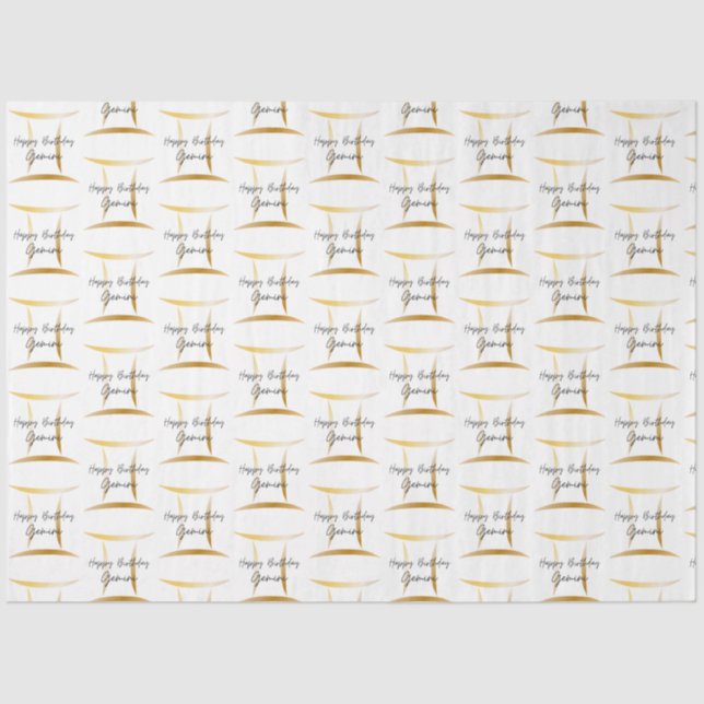 Papel De Seda Gemini Birthday Wrap (Frente )