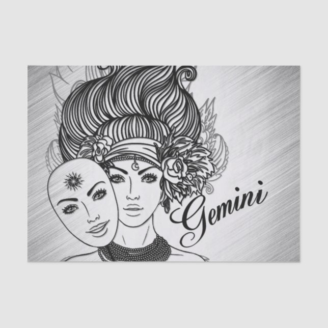 Papel De Seda Gemini mascarada Lady Zodiac (Frente )