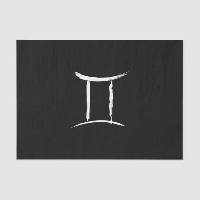 Papel De Seda GEMINI Twins Dualidade Zodiac maio Astrologia de j (Frente )