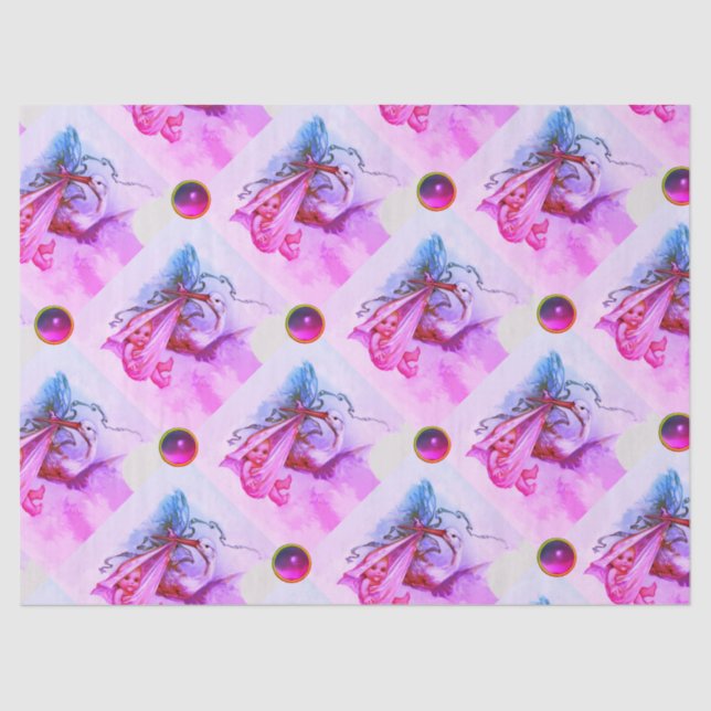 PAPEL DE SEDA GEMSTONAGEM DE CHÁ DE FRALDAS DE GAROTA DE ARMAZEN (Frente )