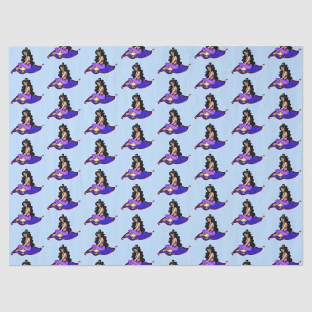 Papel De Seda Genie Magic Carpet Lamp Blue Sky (Frente )