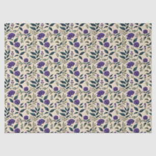 Papel De Seda Gentian Blue Vintage Floral