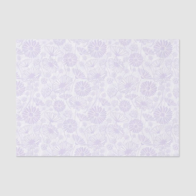 Papel De Seda Gentle Bloom (lavanda) | Branca) (Frente )