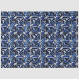 Papel De Seda Geometric Blue Art Deco