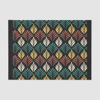 Papel De Seda Geometric Leaf Pattern, Geometric Leaves Pattern,