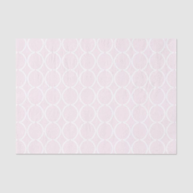 Papel De Seda Geometric Ogee Lattice Soft Pink (Frente )
