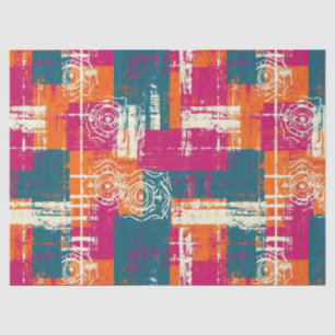 Papel De Seda Geométrico Abstrato Ousado - Textura de Pincel Gru