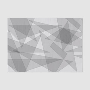 Papel De Seda Geométrico cinza