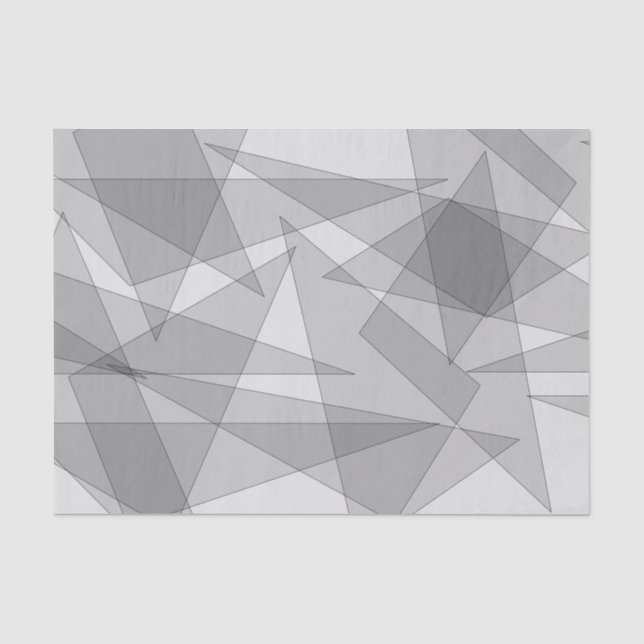 Papel De Seda Geométrico cinza (Frente )