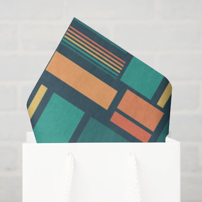 Papel De Seda Geométrico Moderno (Sacola de presentes)