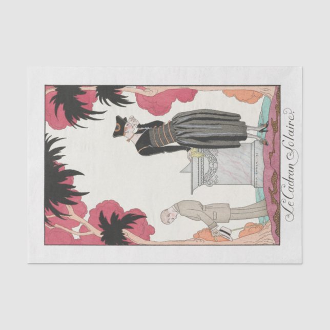 Papel De Seda George Barbier, Art Deco Tissue Paper (Frente )