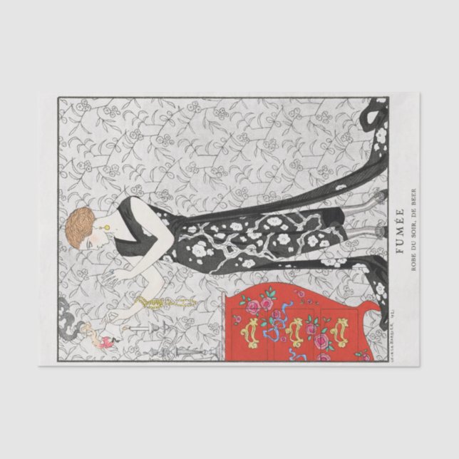 Papel De Seda George Barbier, Art Deco Tissue Paper (Frente )