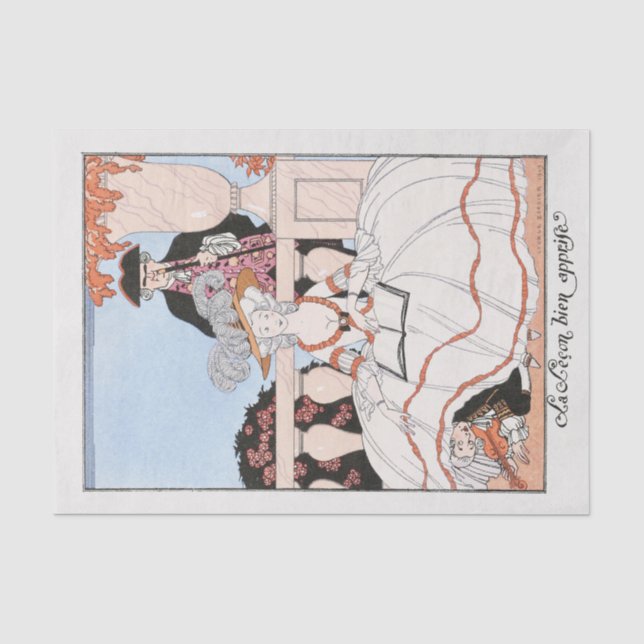 Papel De Seda George Barbier, Art Deco Tissue Paper (Frente )