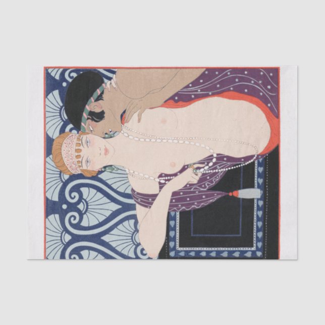 Papel De Seda George Barbier, Art Deco Tissue Paper (Frente )