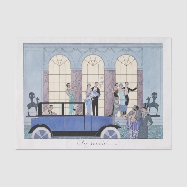 Papel De Seda George Barbier, Art Deco Tissue Paper (Frente )