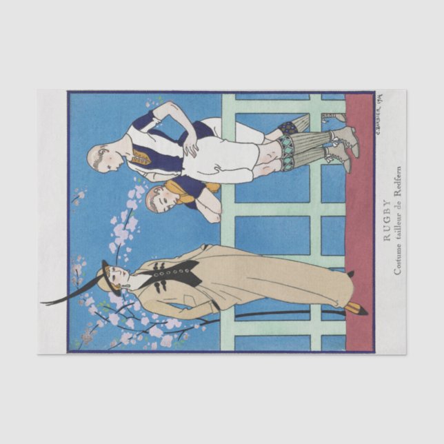 Papel De Seda George Barbier, Art Deco Tissue Paper (Frente )