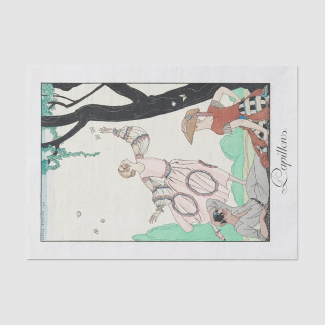 Papel De Seda George Barbier, Art Deco Tissue Paper (Frente )