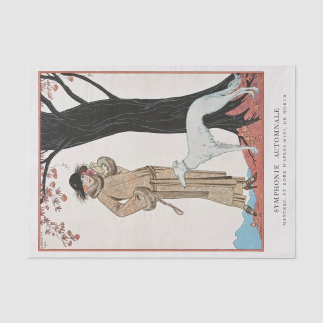 Papel De Seda George Barbier, Art Deco Tissue Paper (Frente )