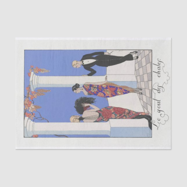 Papel De Seda George Barbier, Art Deco Tissue Paper (Frente )