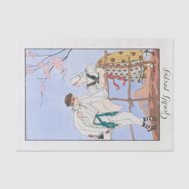 Papel De Seda George Barbier, Art Deco Tissue Paper (Frente )