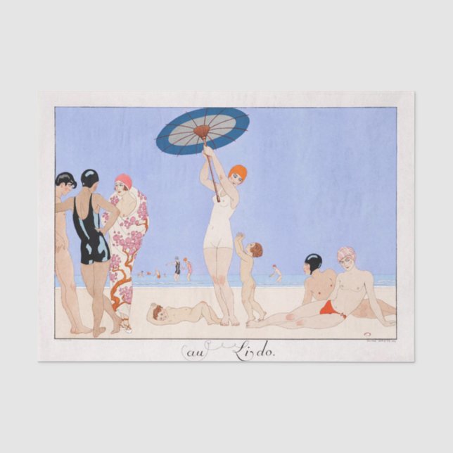 Papel De Seda George Barbier, Art Deco Tissue Paper (Frente )