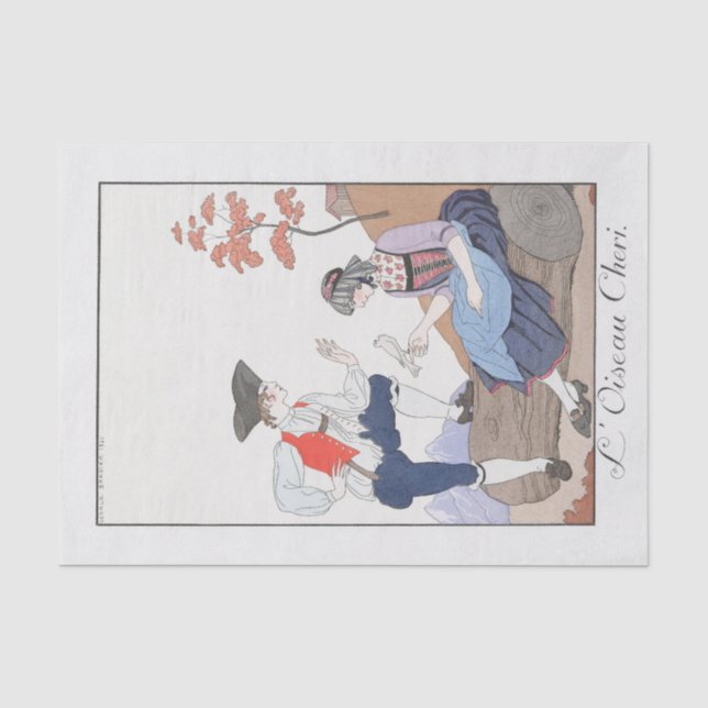 Papel De Seda George Barbier, Art Deco Tissue Paper (Frente )