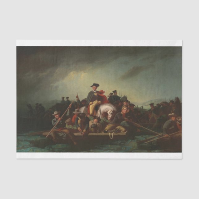 Papel De Seda George Washington atravessando o rio Delaware (Frente )