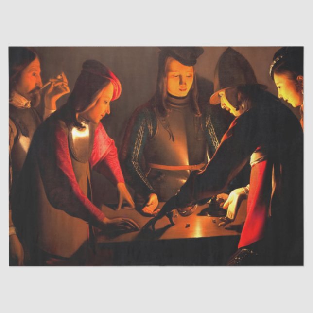 Papel De Seda Georges de la Tour - Os Jogadores dos Dícios (Frente )