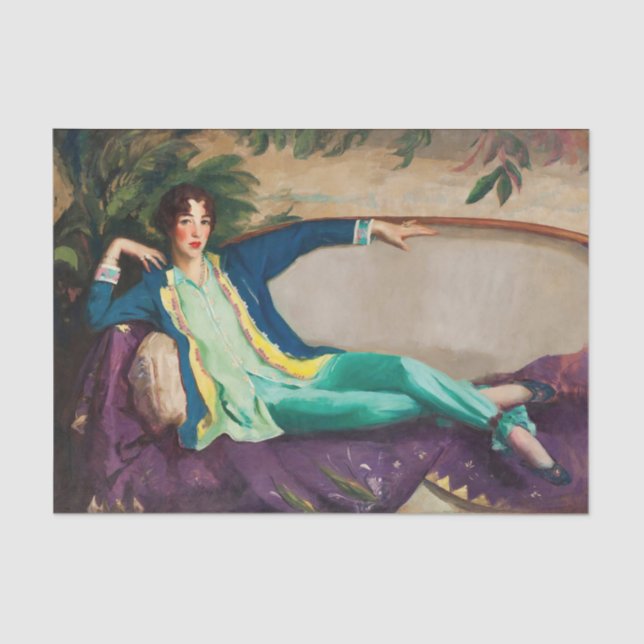 Papel De Seda Gertrude Vanderbilt Whitney por Robert Henri (Frente )