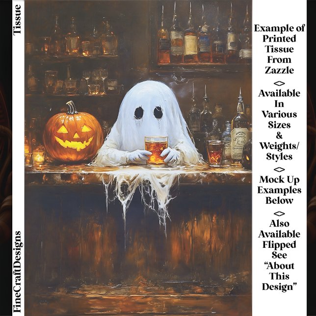 Papel De Seda Ghost at Haunted Halloween Bar EA2L Decoupage (Criador carregado)