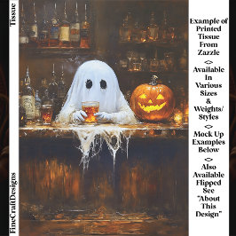Papel De Seda Ghost at Haunted Halloween Bar EA2R Decoupage
