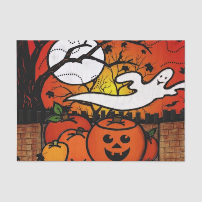 Papel De Seda Ghostie Whimsical Halloween (Frente )