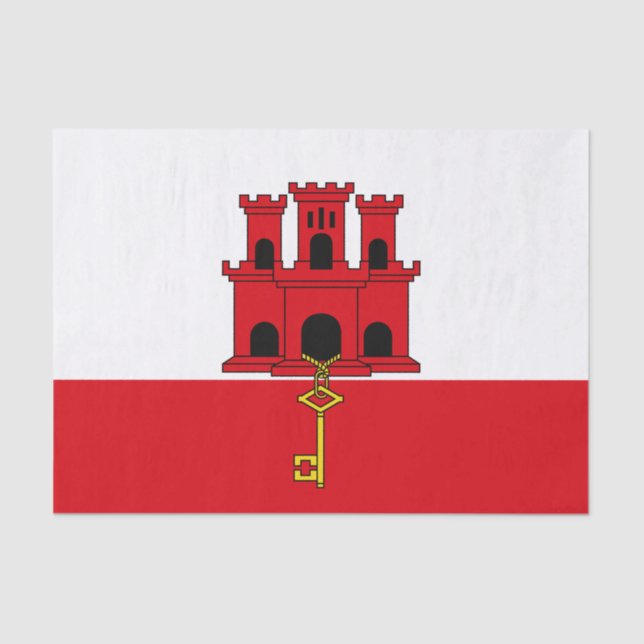 Papel De Seda Gibraltar Flag (Frente )