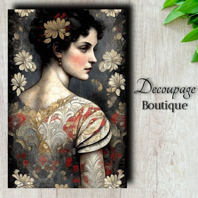 Papel De Seda Gilded Grace Decoupage (Gilded Grace Decoupage Tissue Paper)