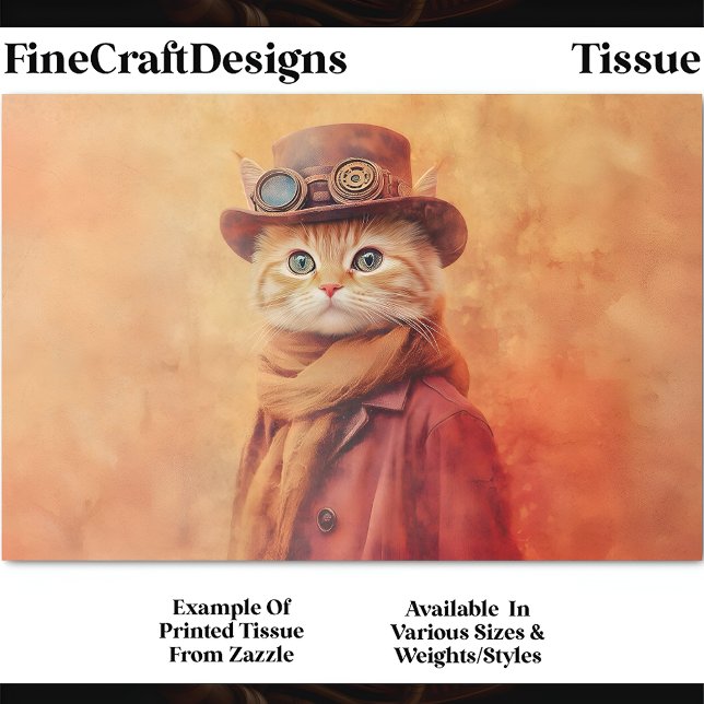 Papel De Seda Ginger Tabby Cat, Separação DV7L de Fundo Extra (Criador carregado)