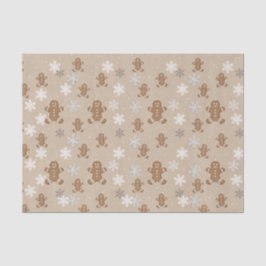 Papel De Seda Gingerpão Man Cookie Snowflake Baking Holiday