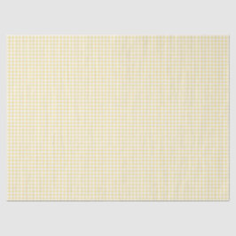 Papel De Seda Gingham Amarelo