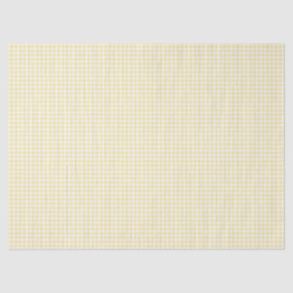 Papel De Seda Gingham Amarelo
