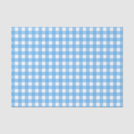 Papel De Seda Gingham azul
