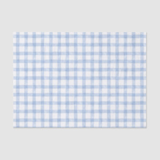 Papel De Seda Gingham Azul De Cores Aquáticas
