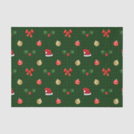 Papel De Seda Gingham Navidad Ornaments