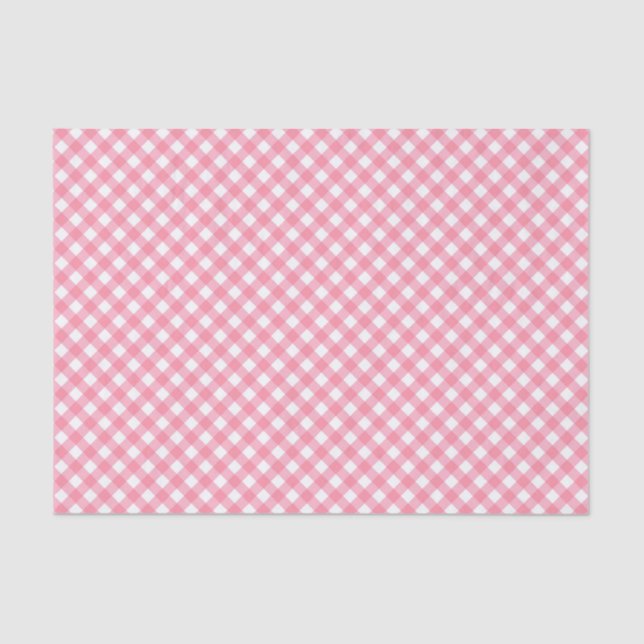 Papel De Seda Gingham Pink-Pink Pastel (Frente )
