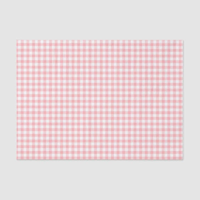 Papel De Seda Gingham Rosa (Frente )