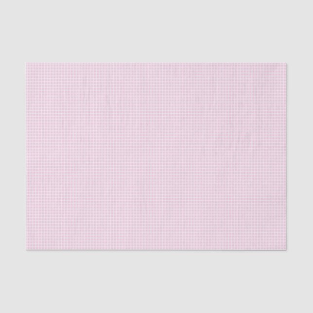 Papel De Seda Gingham Rosa e Branco (Frente )