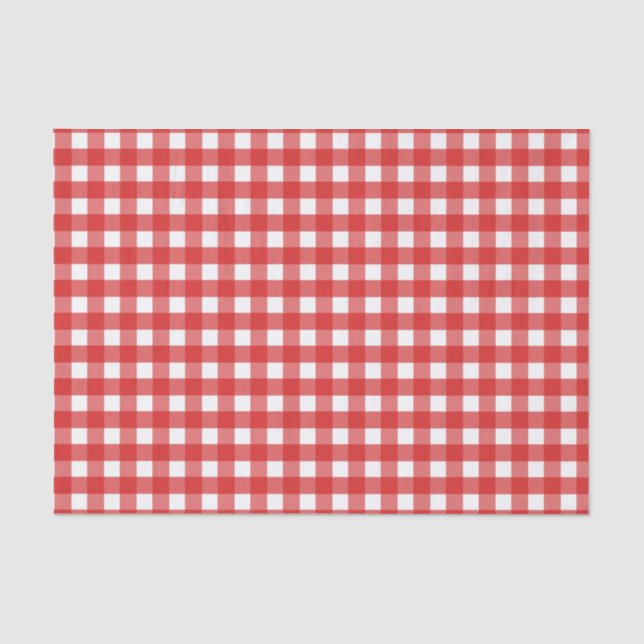 Papel De Seda Gingham vermelho (Frente )