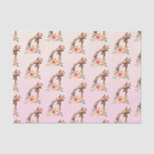 Papel De Seda Girafa Gira-Cama Cura-Cama Mãe e Bebê