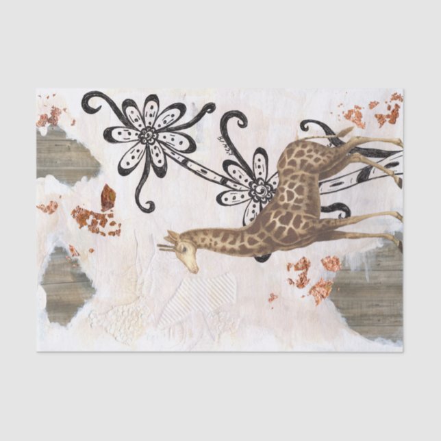 Papel De Seda Girafa Groovy (Frente )