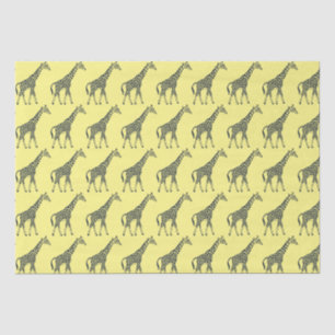 Papel De Seda Girafas no Amarelo