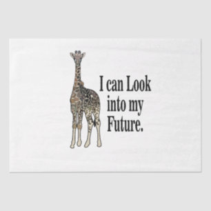 Papel De Seda Giraffe Safari Animal Engraçado Aniversário